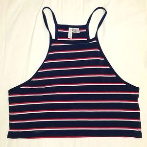 H&M Striped Crop Top